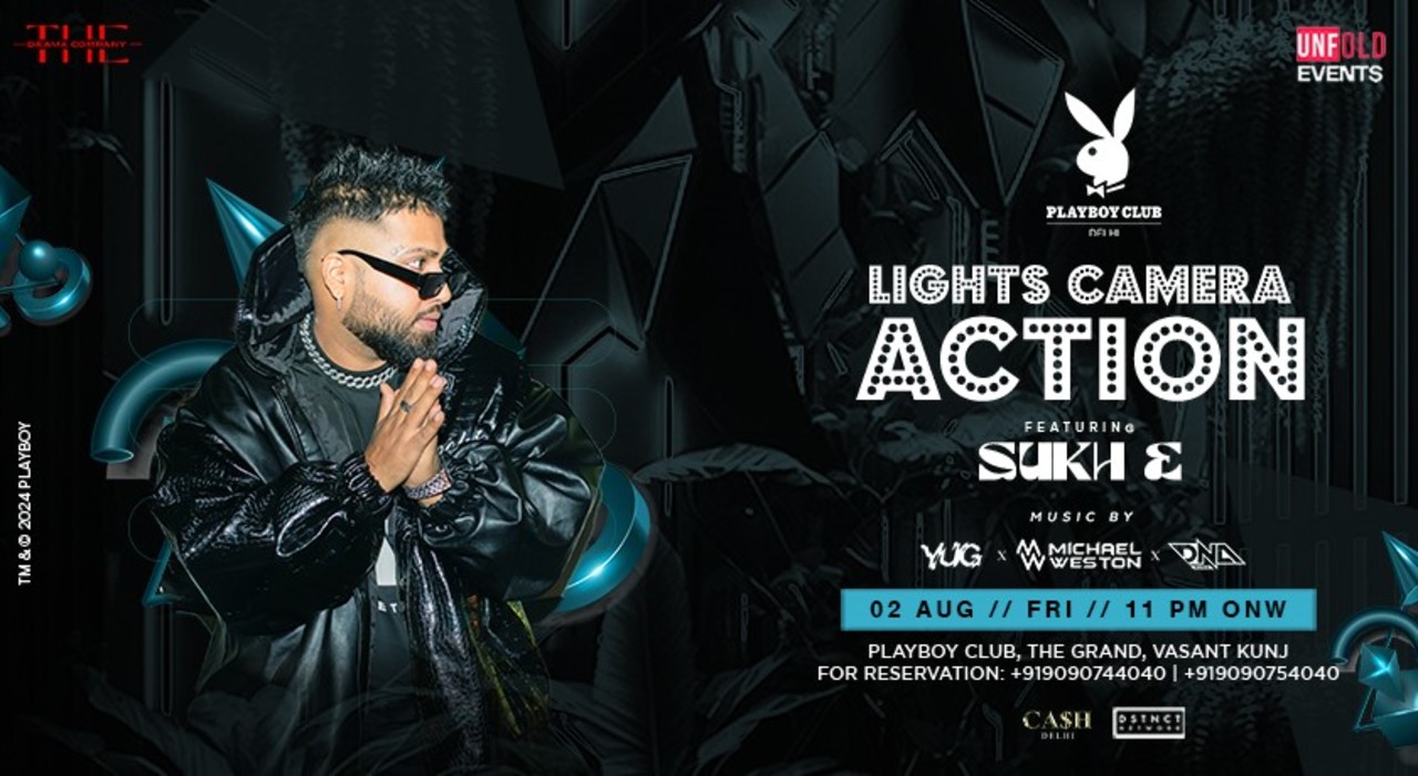 Get ready for an electrifying night at Playboy Club Delhi as the sensational artist Sukh-E takes the stage on Friday, 2nd August!