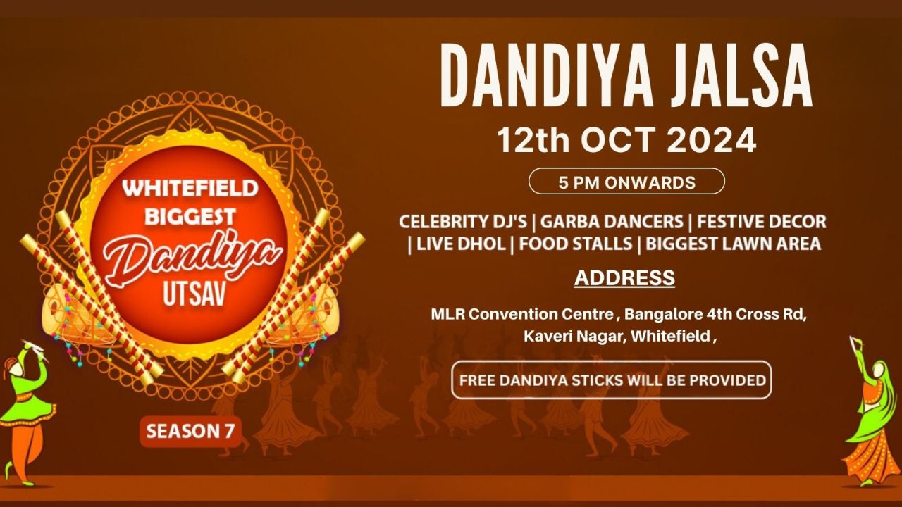 WHITEFIELD AND BANGALORE BIGGEST DANDIYA MAHA UTSAV - SEASON 7 | Navratri 2024