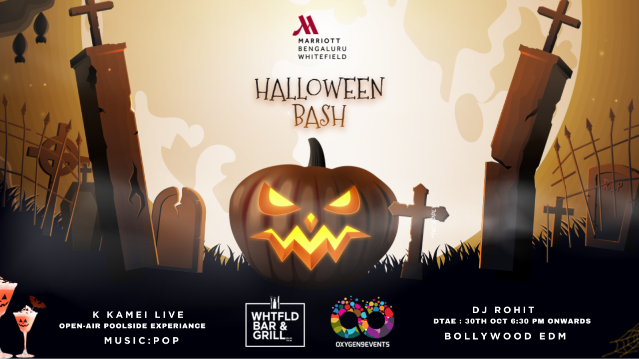 Halloween Bash by The Poolside Marriott | Bollywood DJ| Live Perfomance |Decor