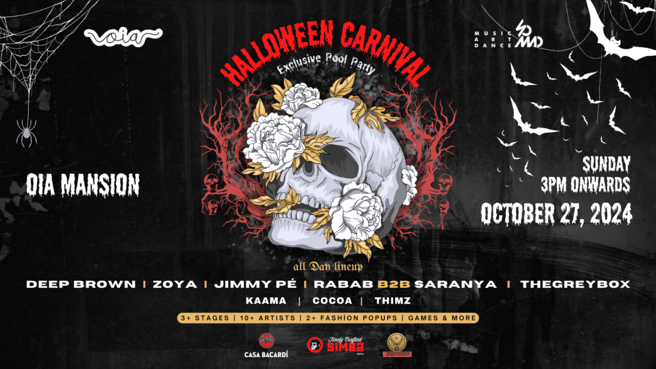 SoMAD Halloween Carnival 2024 - Exclusive Costume + Pool Party at the Oia Mansion Bengaluru