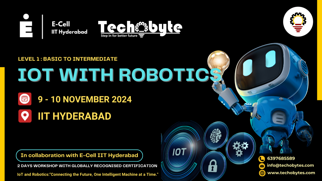 LEVEL:1 - IOT WITH ROBOTICS | 2 DAYS WORKSHOP AT IIT HYDERABAD