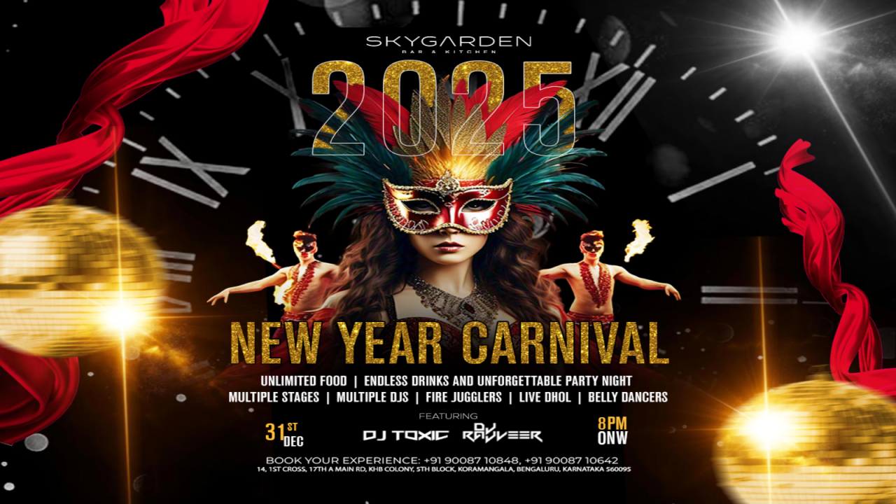 New Year Party 2025 @ SKYGARDEN KORAMANGALA | NY2025