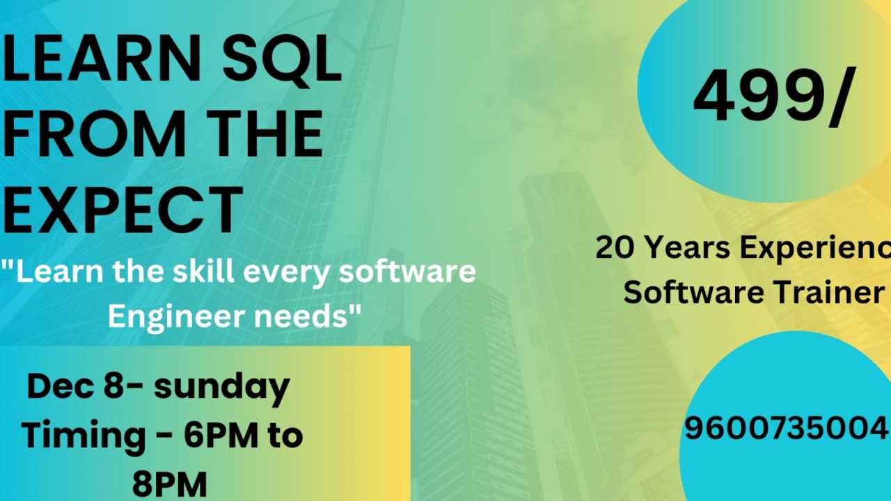 Learn SQL from an expert
