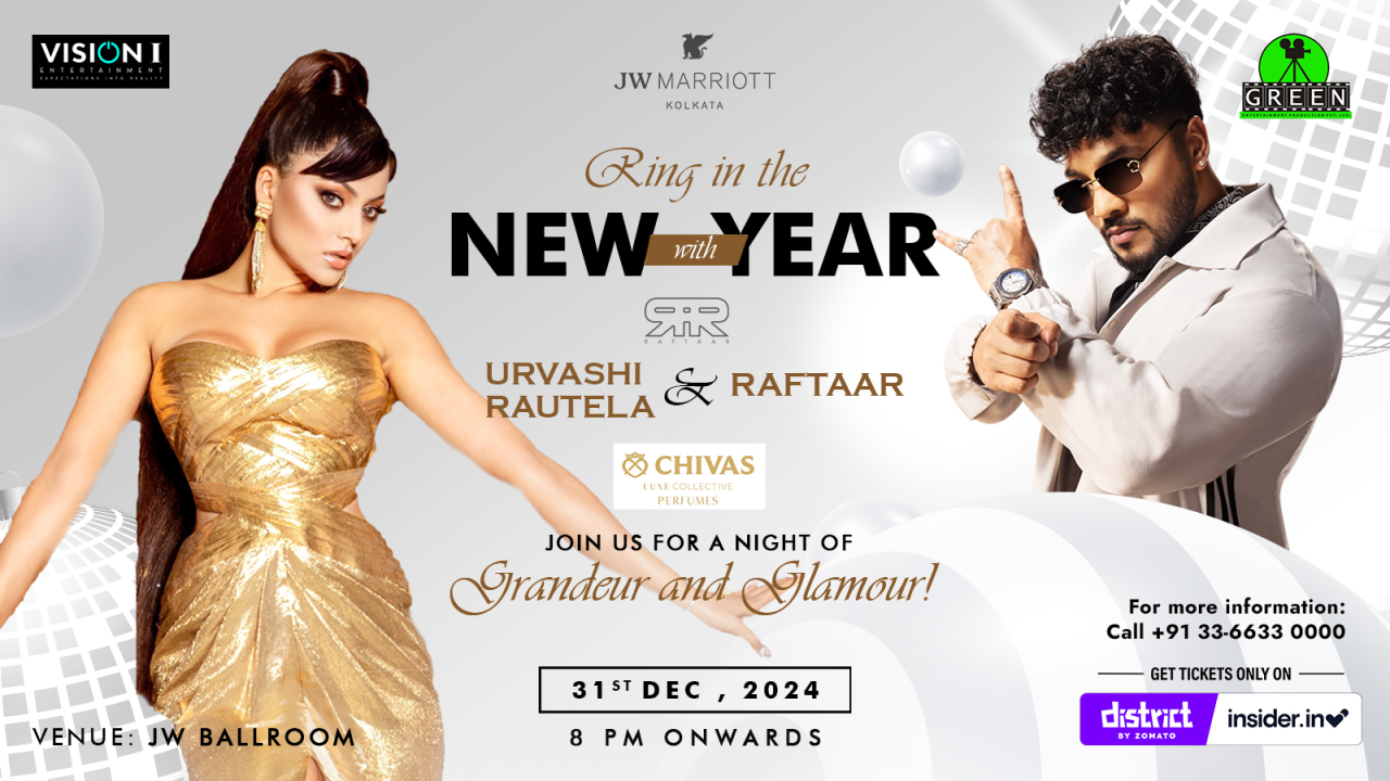Ring In The New Year with Urvashi Rautela & Raftaar I JW Marriott I Kolkata | NY2025