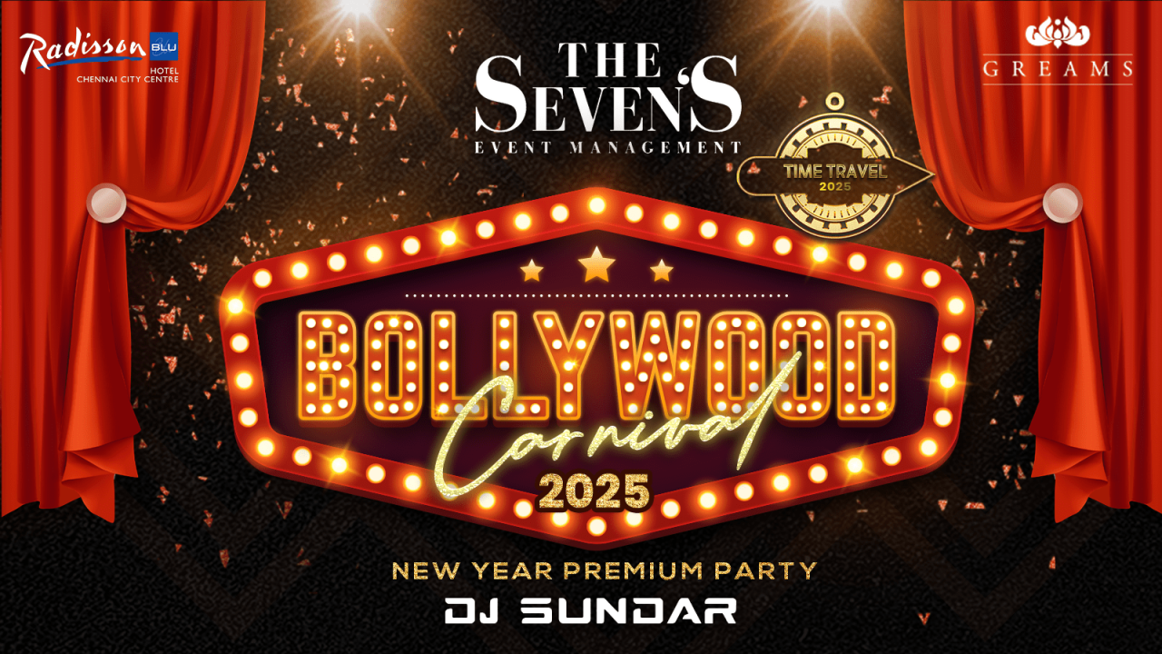 NYE – BOLLYWOOD CARNIVAL 2025 @ RADISSON GREAMS | NY2025