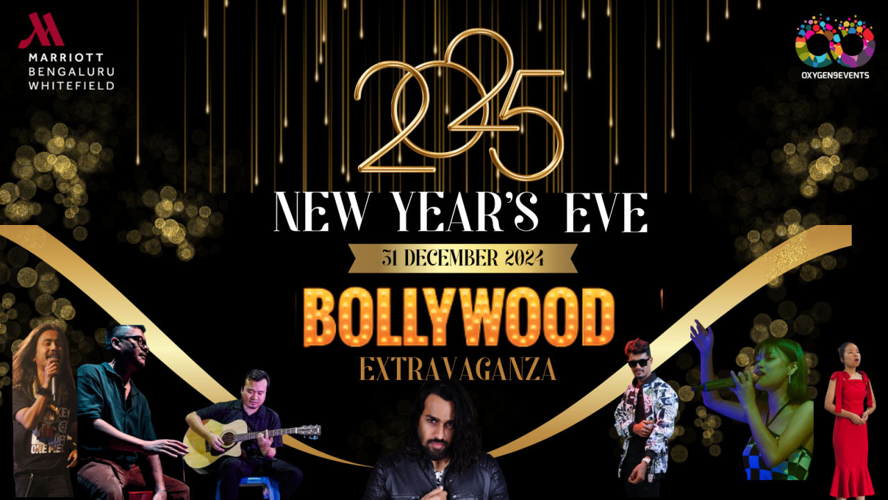 New year Eve 2025  At Marriott Whitefield | Bollywood Extravaganza| Open Air | NY2025