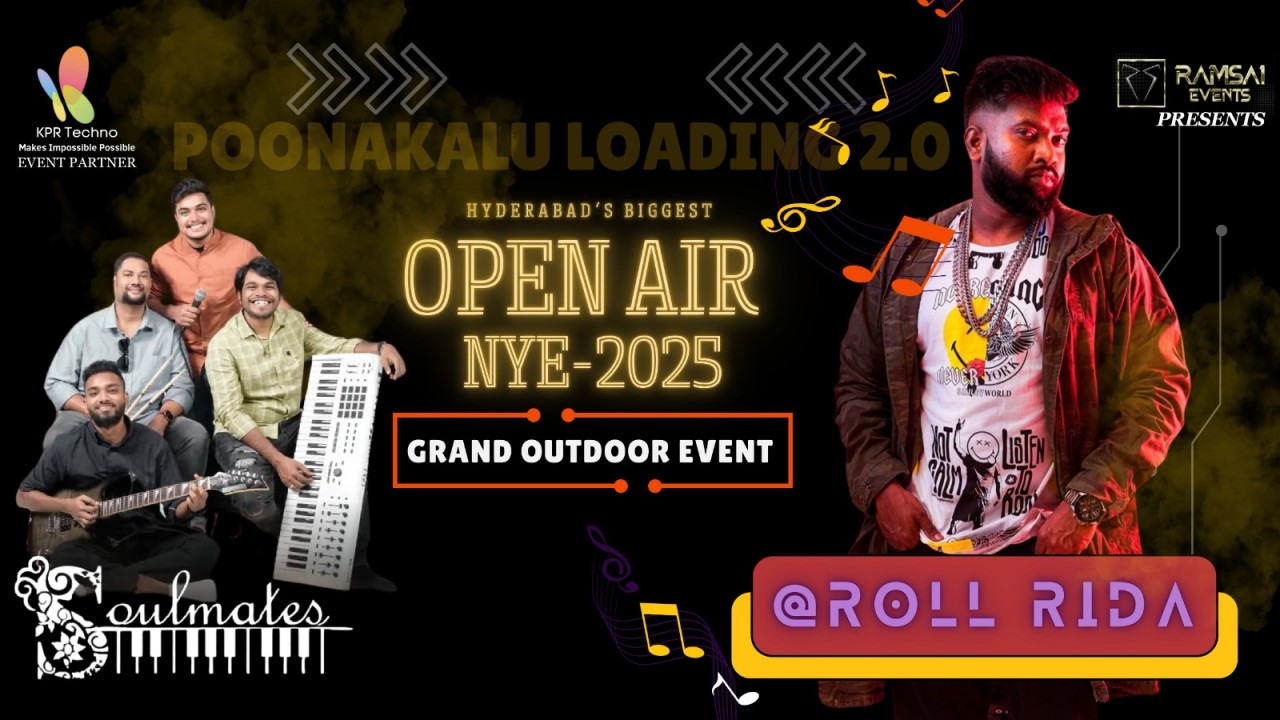 BIGGEST OPEN AIR NYE 2025 W/ ROLL RIDA @Madhapur | NY2025