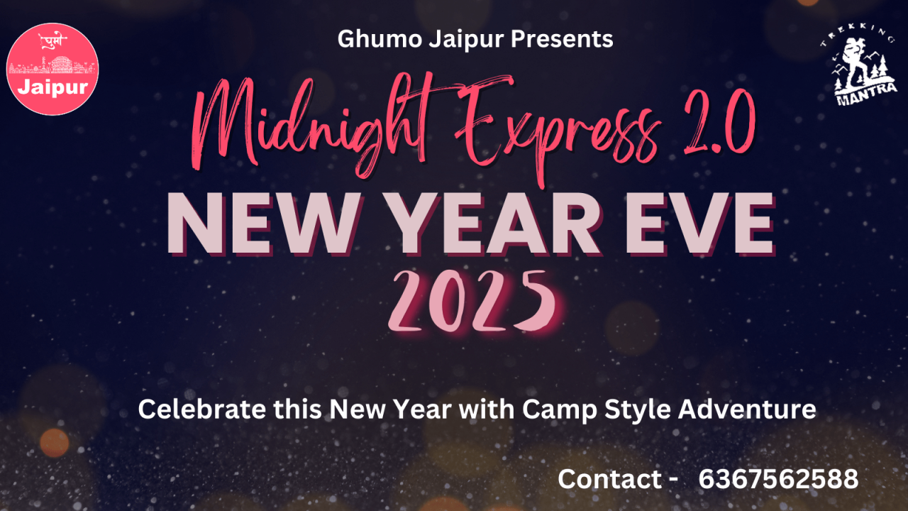Midnight Express 2.0- New Year Celebration by Ghumo Jaipur | NY 2025