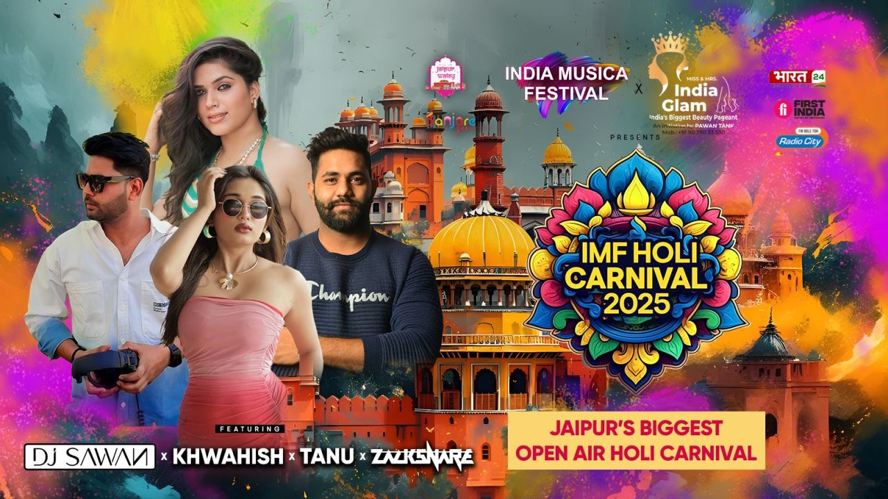 IMF HOLI CARNIVAL 2025 | Biggest Open Air Holi In Jaipur | Holi 2025