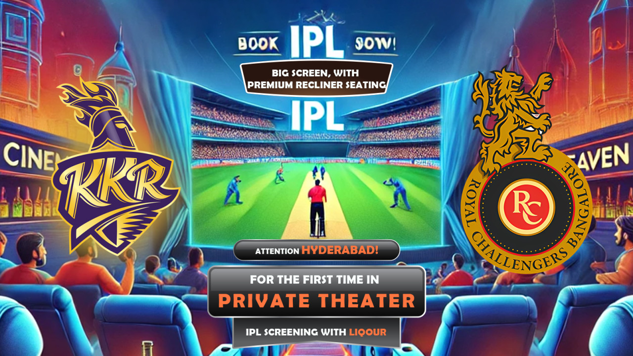 Screening of KKR VS RCB | In Hyderabad's First Private Theater