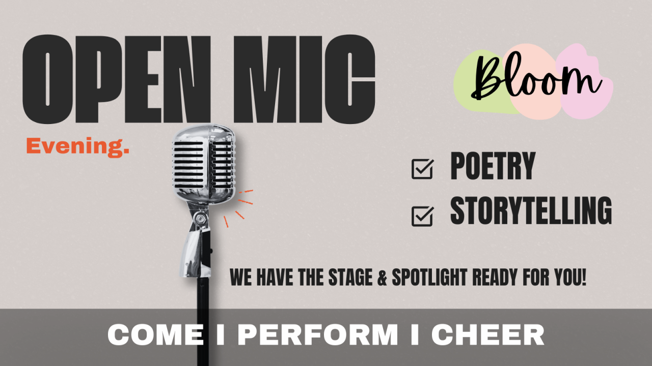 Open Mic : Poetry & Story Telling
