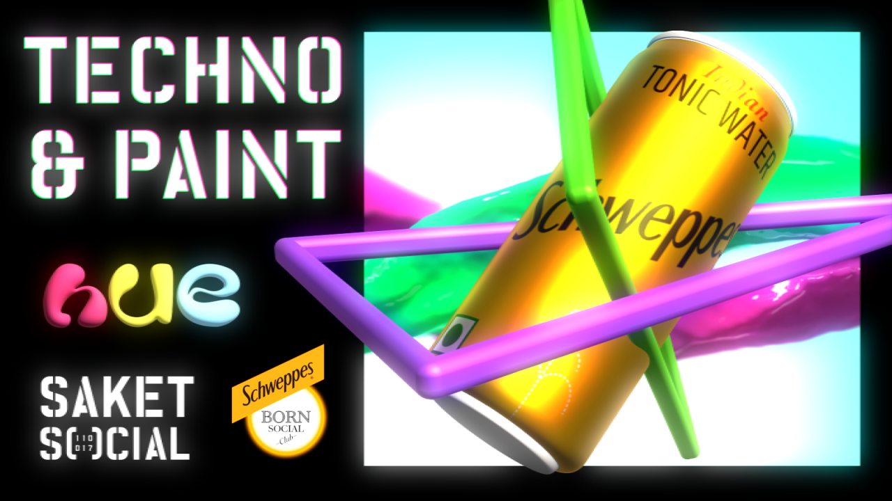 Born SOCIAL presents Techno & Paint by Hue