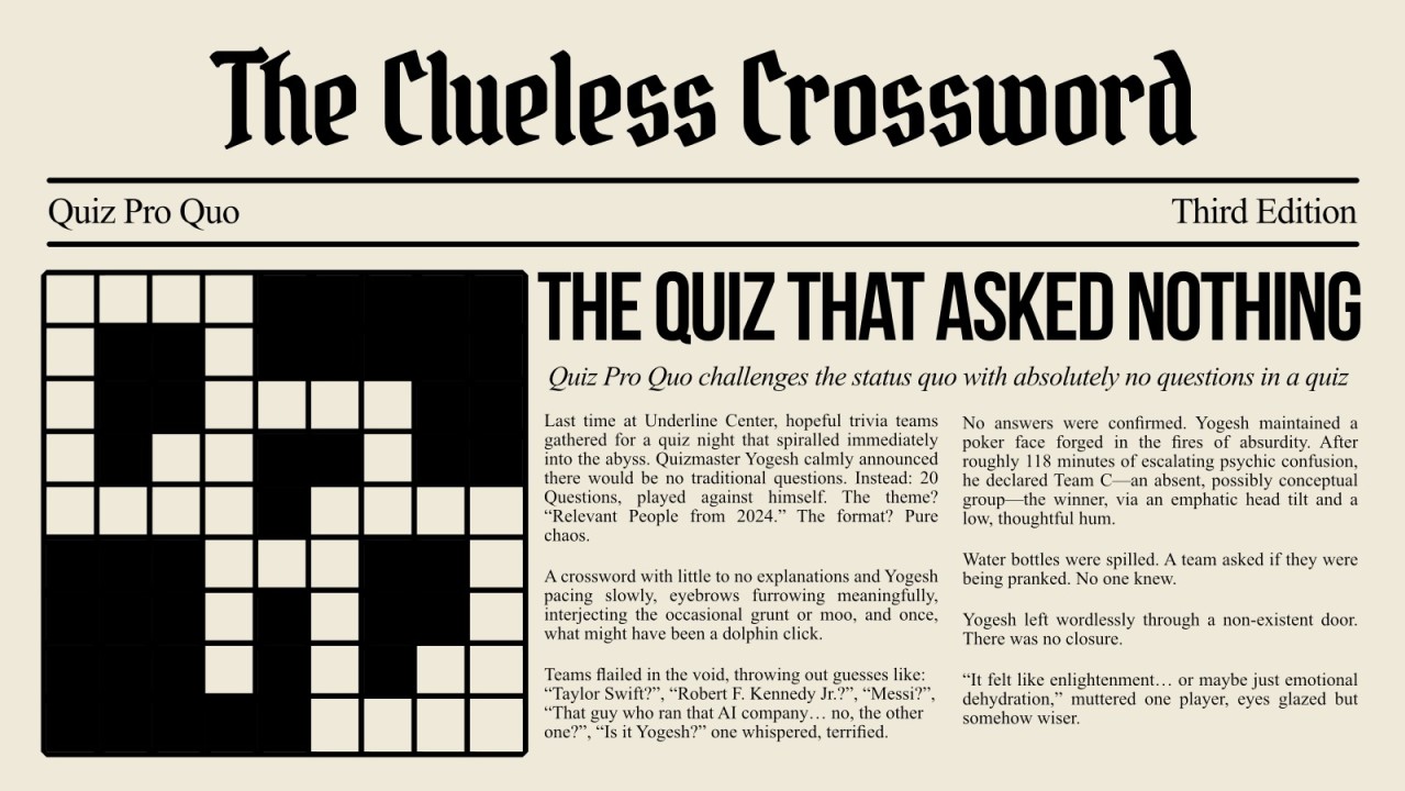 The Clueless Crossword - Third Edition with Quiz Pro Quo