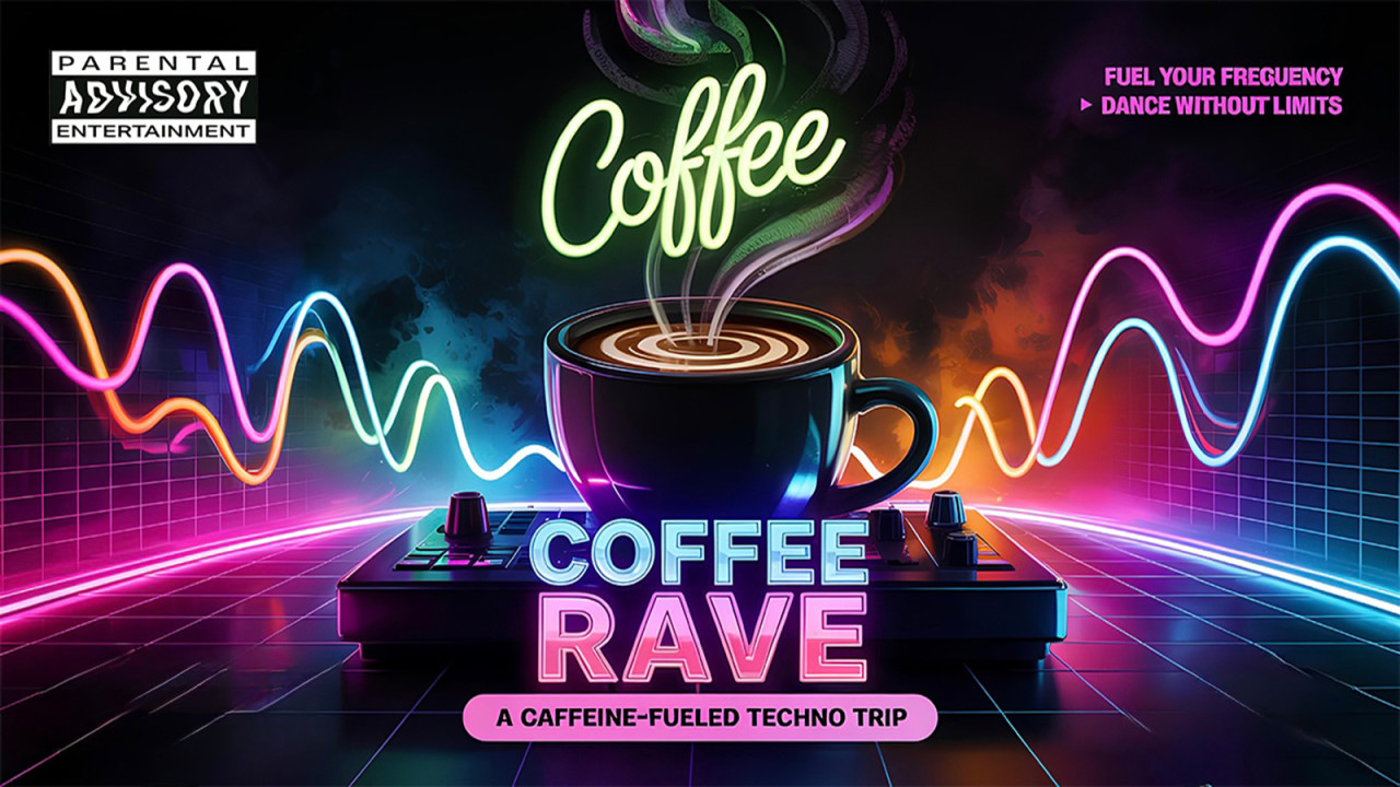 Coffee Rave: A Caffeine-Fueled Techno Trip
