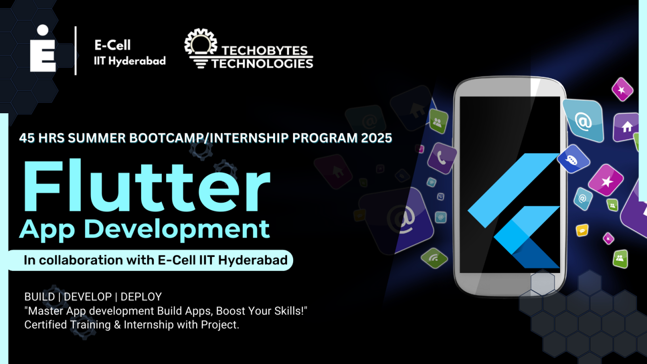 Flutter App Development | 45 Hours Bootcamp/Internship Program