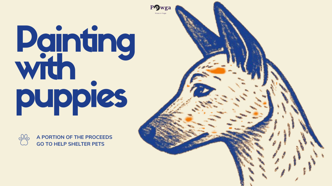 Paint Pouches with Puppies at Pawga