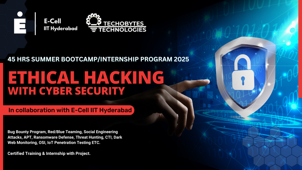 Ethical Hacking and Cyber Security a 45 Hours Bootcamp/Internship Program