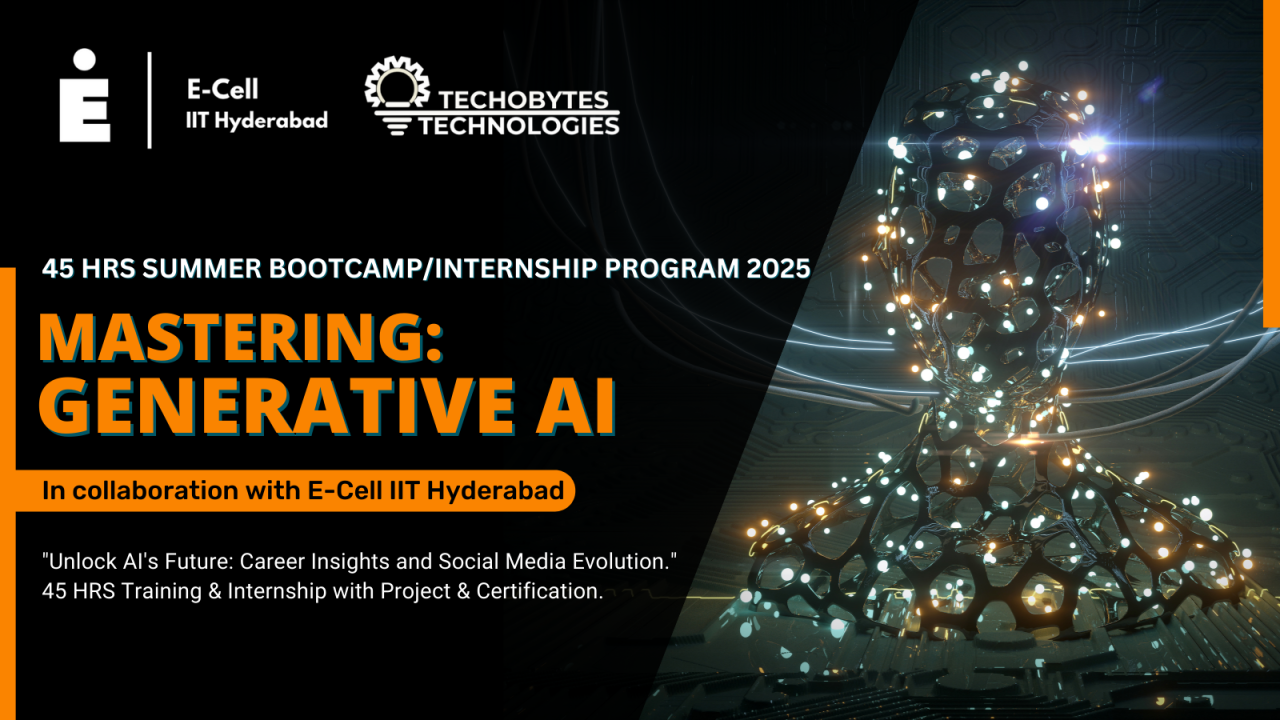 Mastering Generative AI a 45 Hours Bootcamp/Internship Program 2025