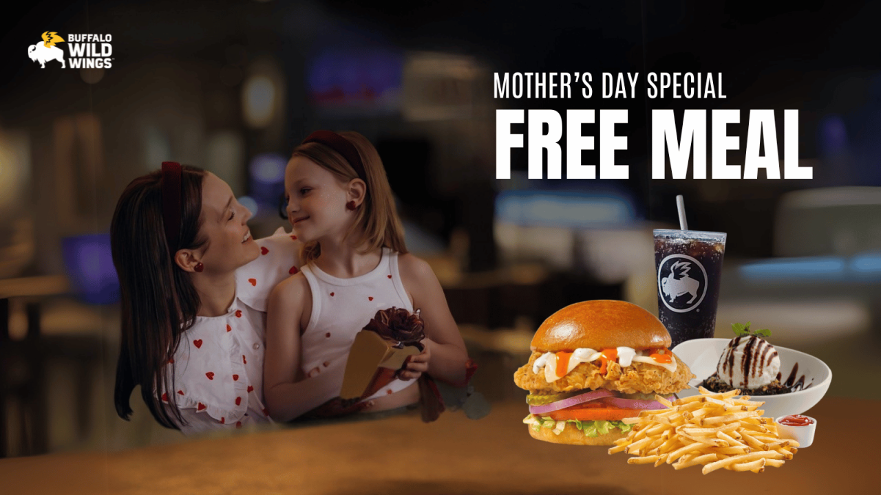 Mother's Day Special - Free Meal for All Moms! BWW | Bengaluru