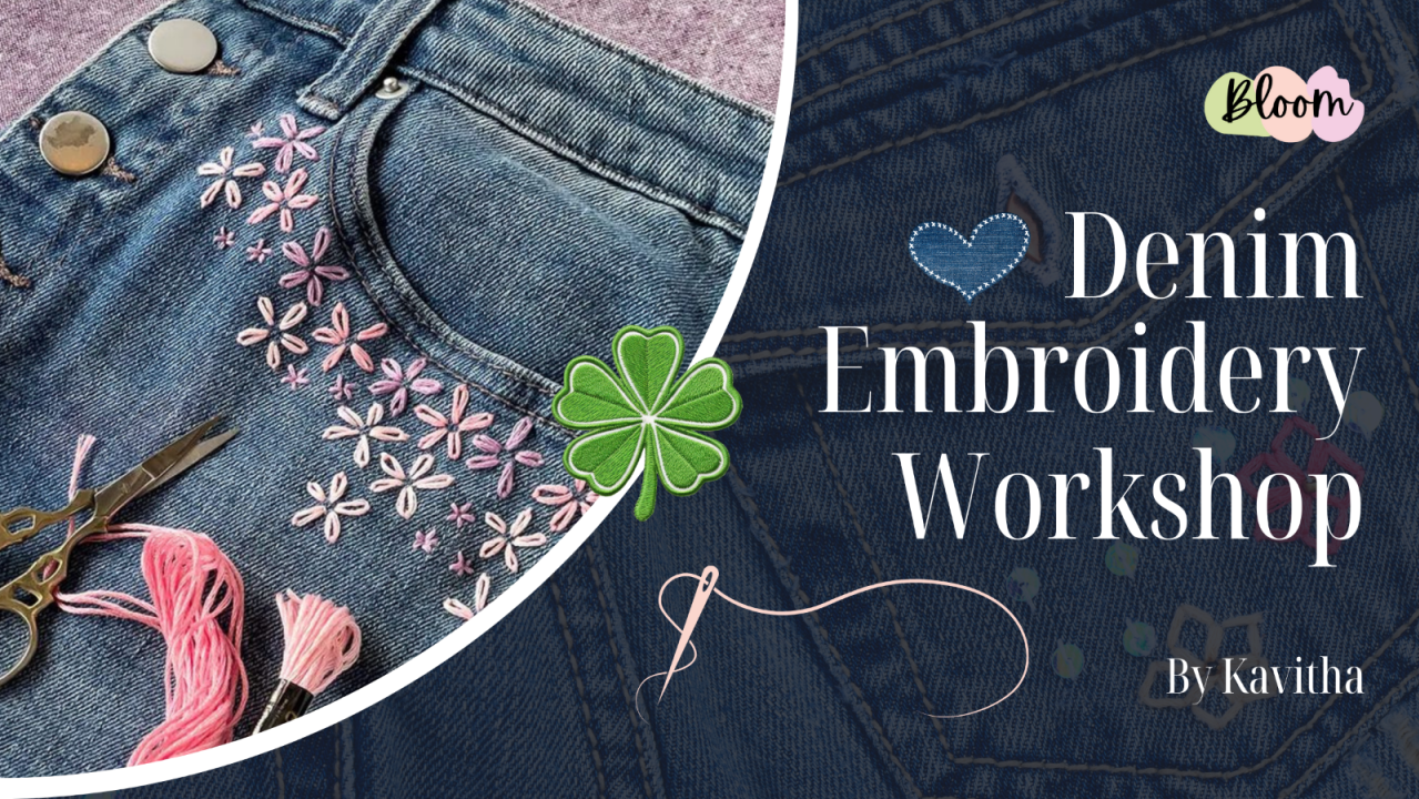 Denim Embroidery Workshop by Kavitha