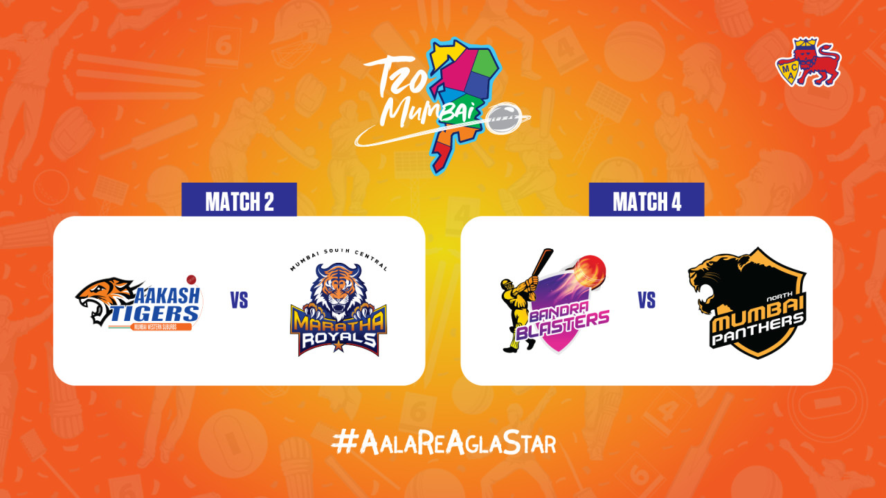 T20 Mumbai League 2025: Aakash Tigers MWS vs MSC Maratha Royals and Bandra Blasters vs North Mumbai Panthers