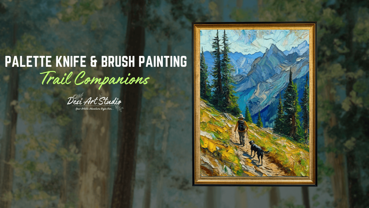 Palette Knife and Brush Painting by Desi Art Studio