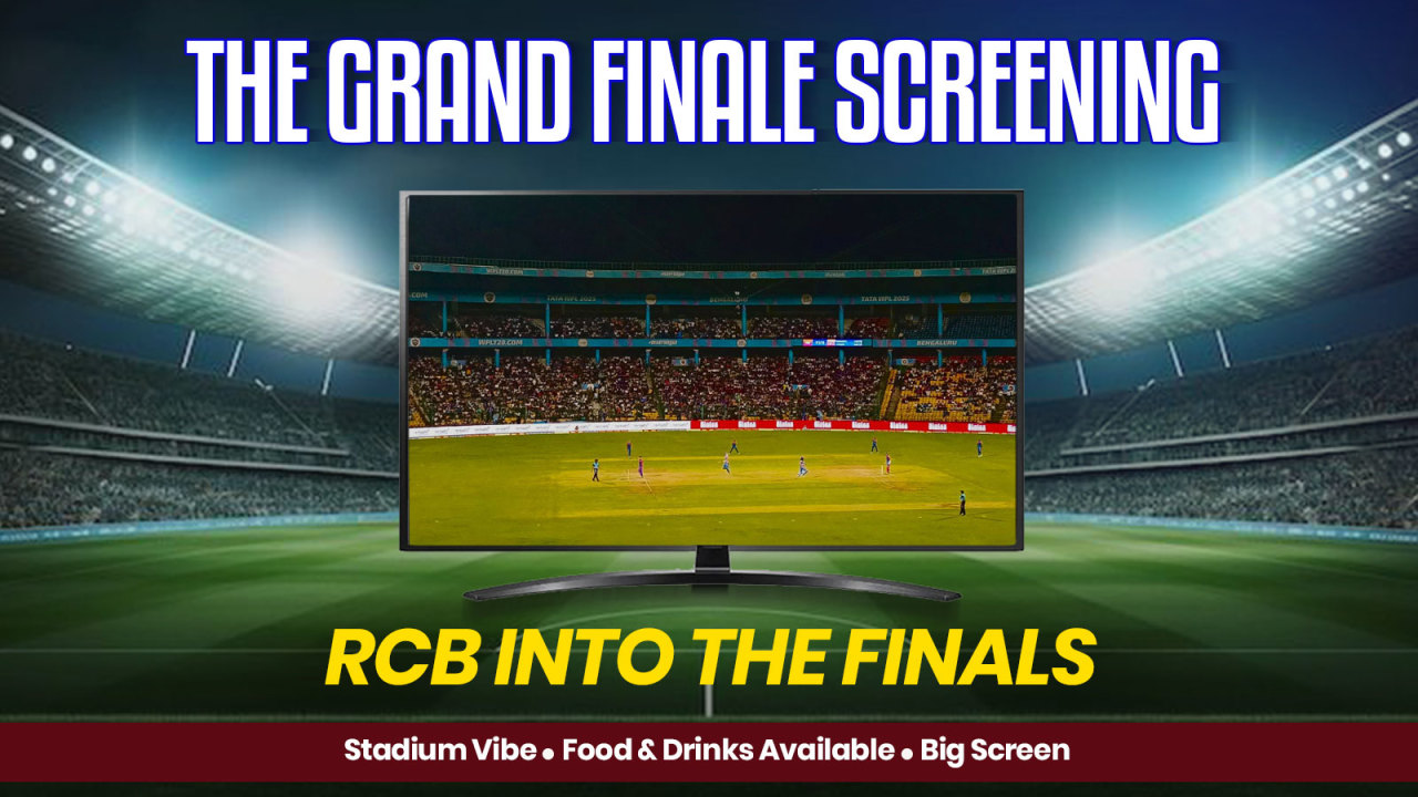 Screening of RCB Final IPL Match | Black Velvet Bar