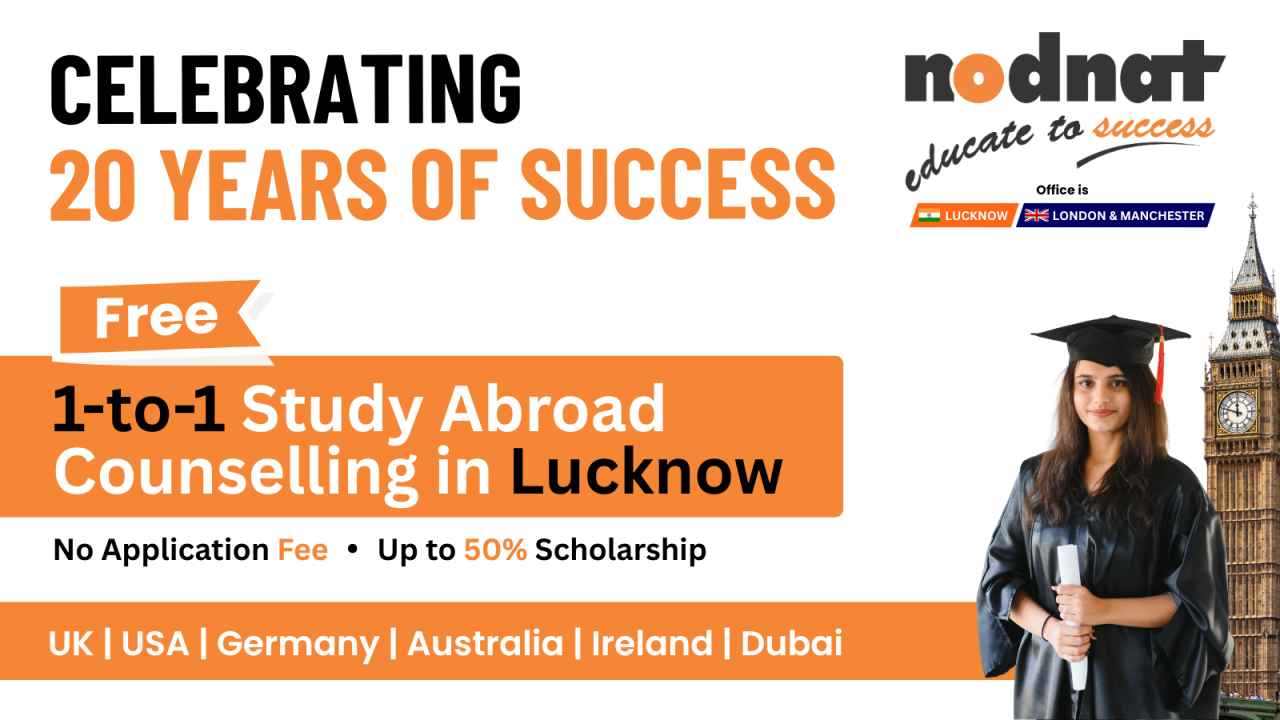 Free Study Abroad Counselling in Lucknow- 20 Years of Nodnat Study Abroad