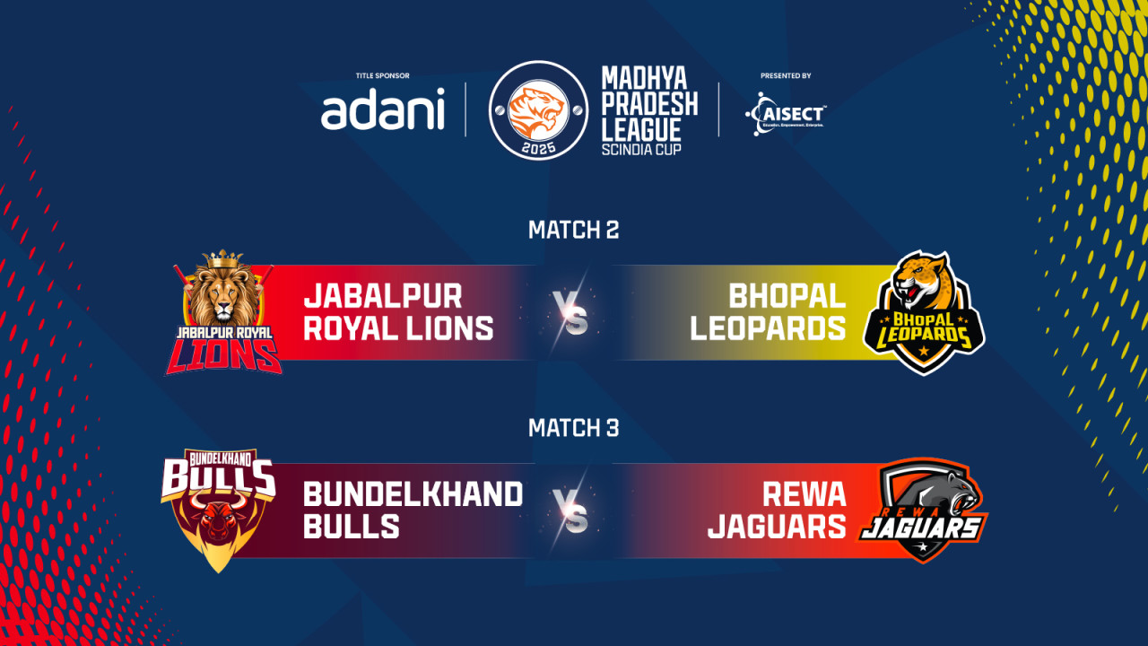 Adani MPL presented by Aisect: Jabalpur Royal Lions vs Bhopal Leopards & Bundelkhand Bulls vs Rewa Jaguars