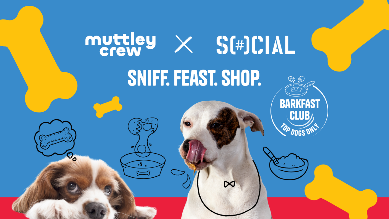 Muttley Crew X SOCIAL — The Barkfast Club, Top Dogs Only!