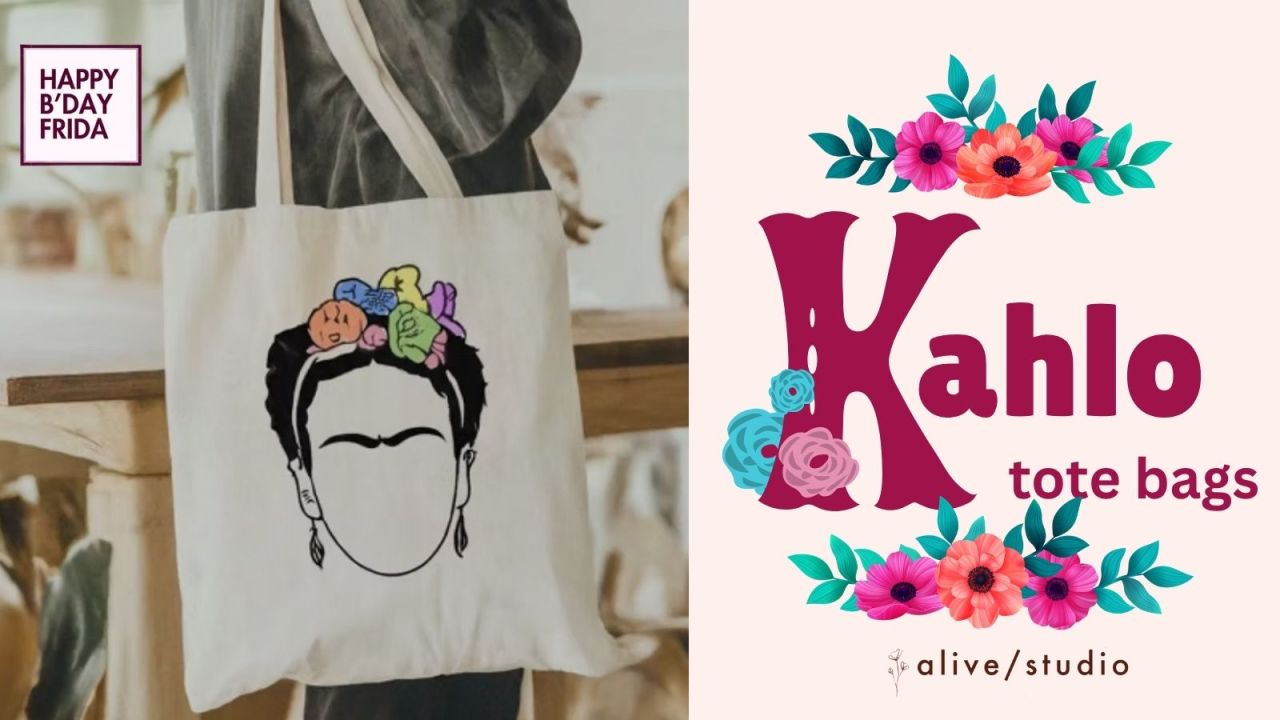 Kahlo Tote Bags : Celebrate Frida's birthday