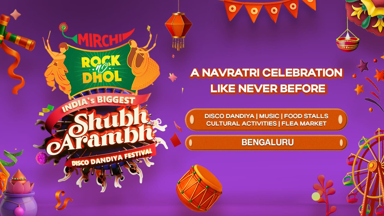 Rock N Dhol Shubharambh – Bangalore's Biggest Disco Dandiya Festival | Navratri 2025