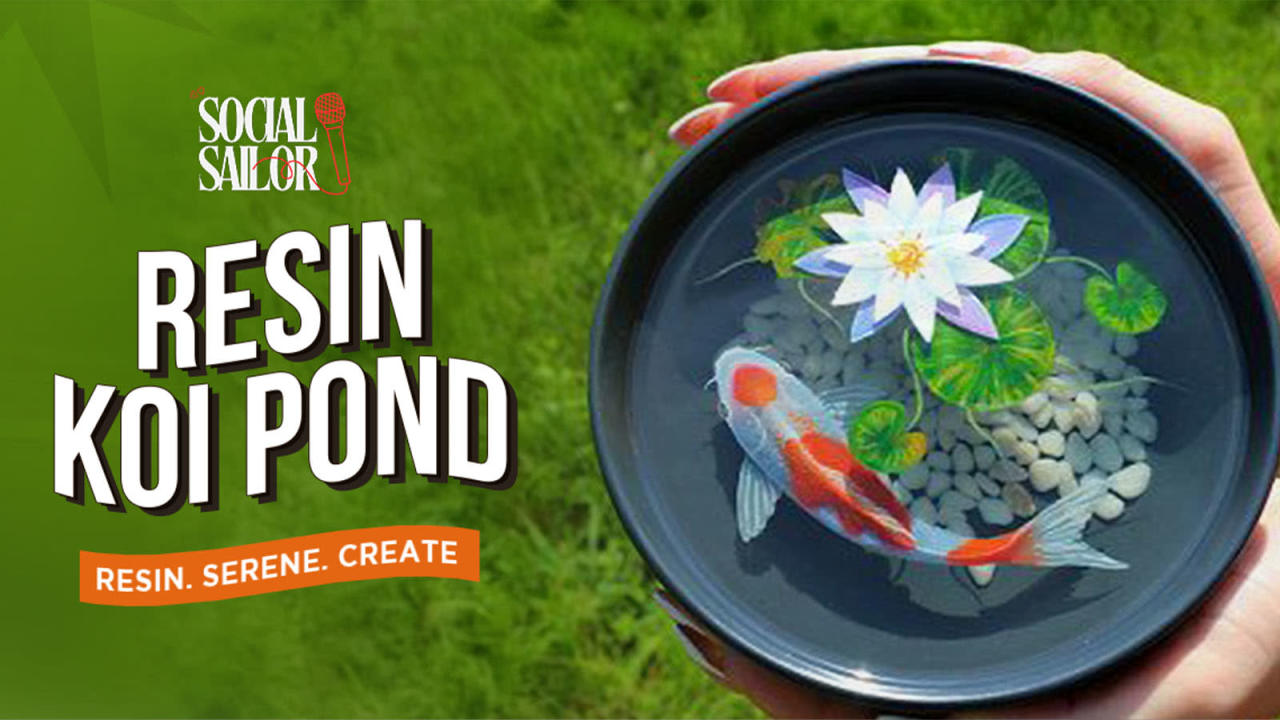 Resin Koi Pond Art - For Couples and Friends Bangalore