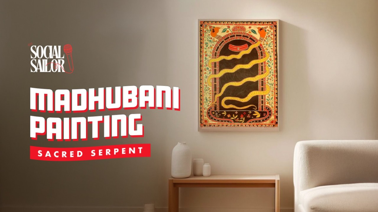 Sacred Serpent Madhubani | Rapchai Bengaluru