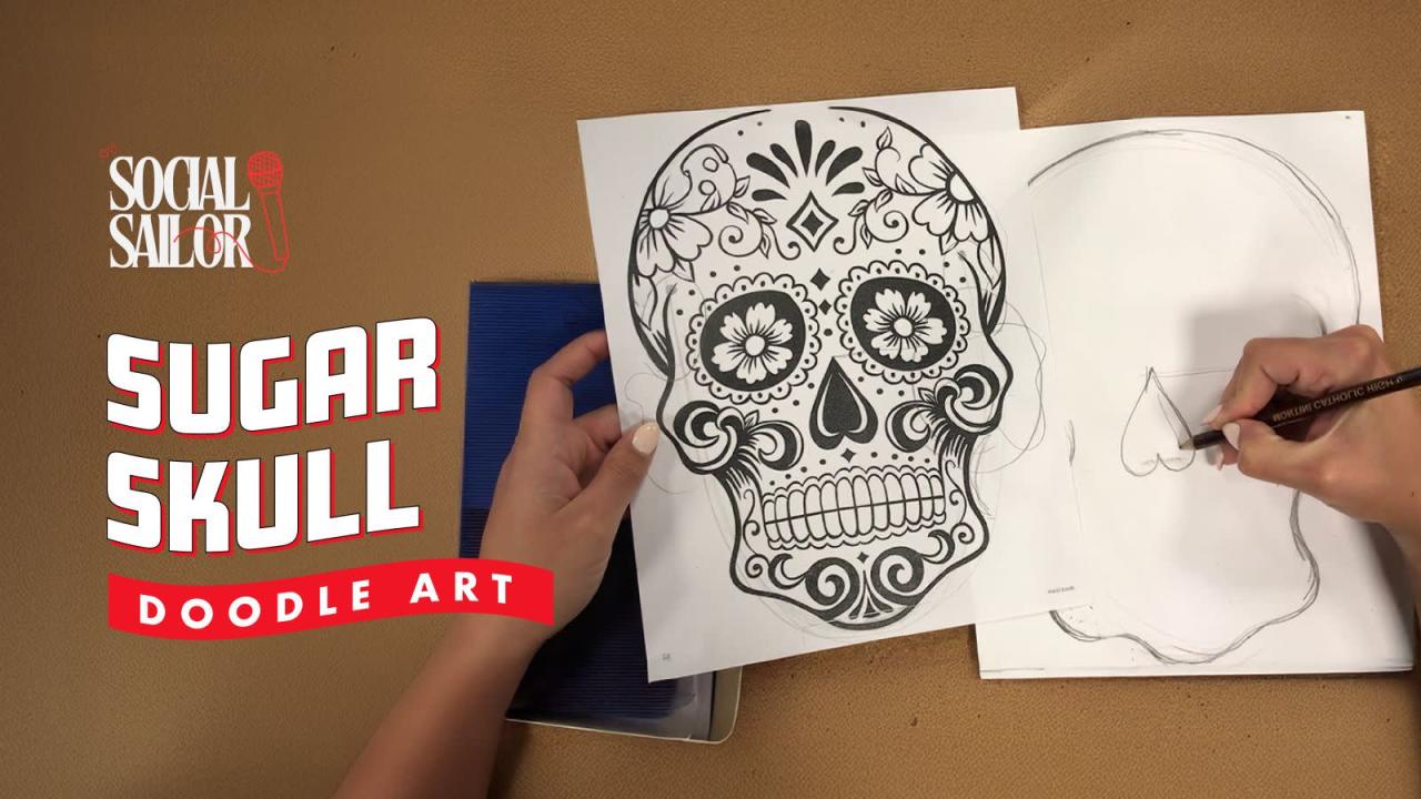 Sugar Skull Doodle Art | Bengaluru
