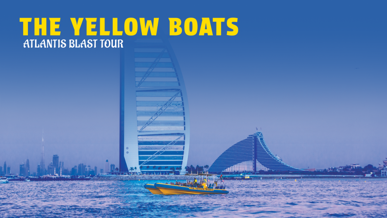 The Yellow Boats 45 Minutes - Atlantis Blast Tour (Summer Offer: 1 Free Child per Adult until 31Aug)