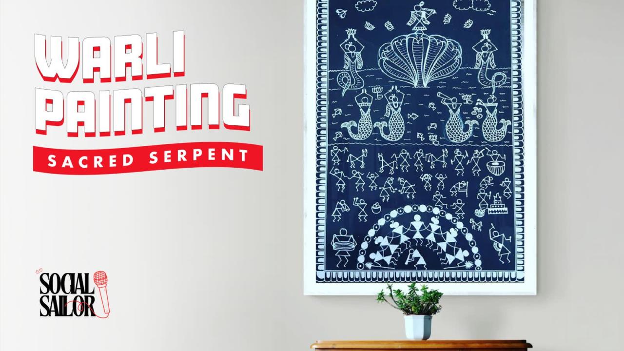 Sacred Serpent Warli Painting | Pune