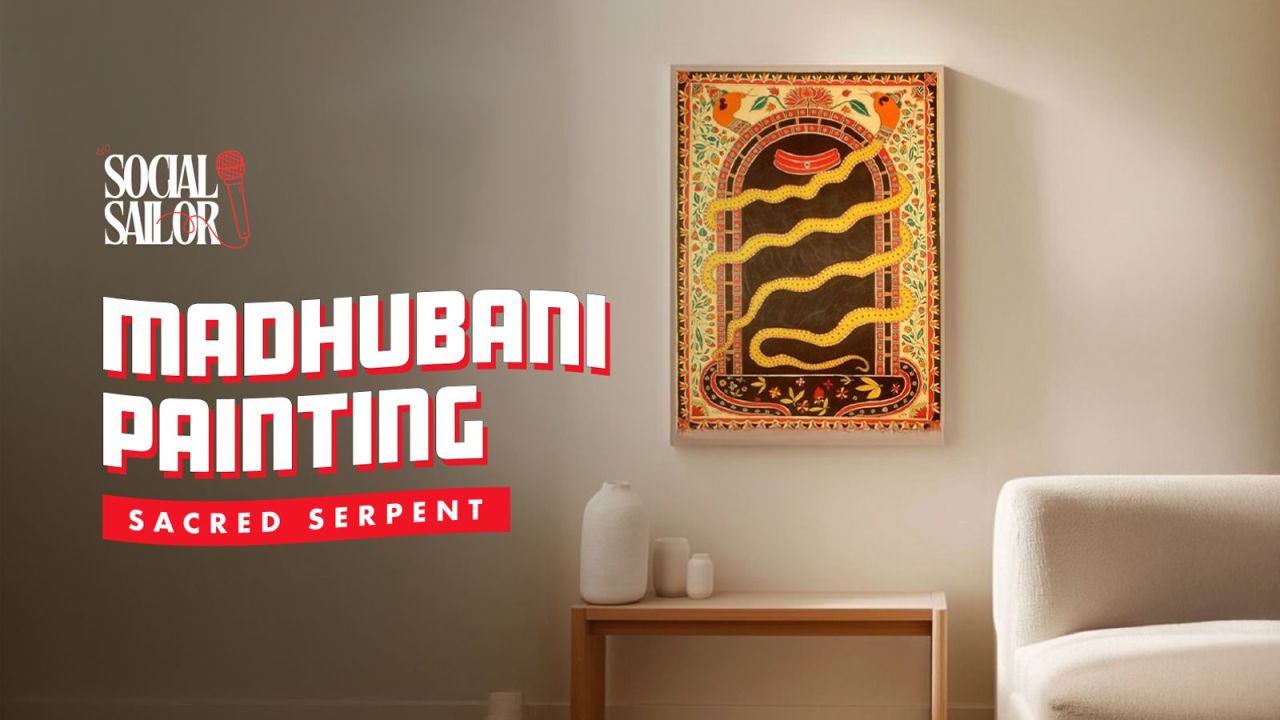 Sacred Serpent Madhubani | Delhi