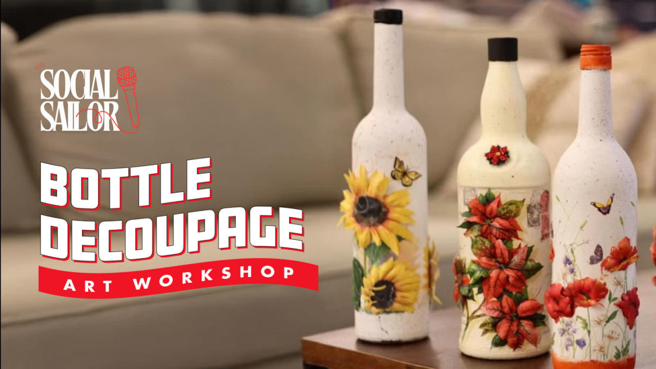 Bottle Decoupage Workshop - Hyderabad