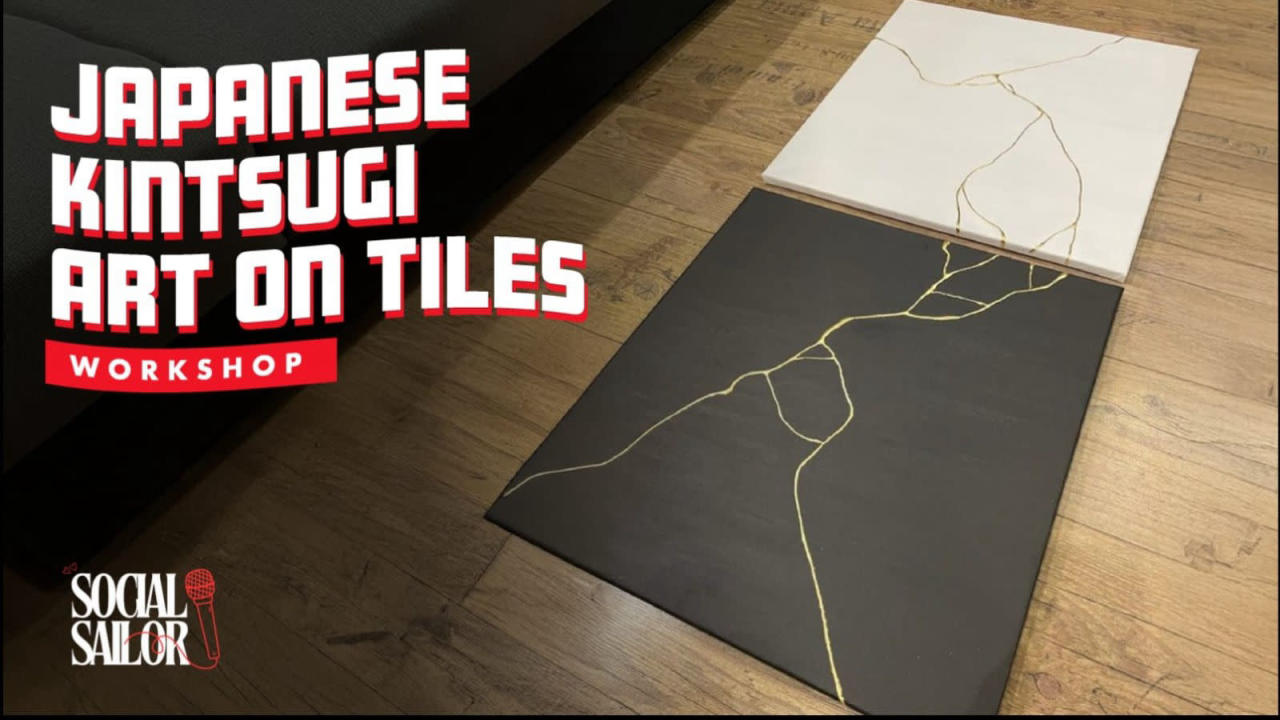 Japanese Kintsugi Art on Tiles - Hyderabad