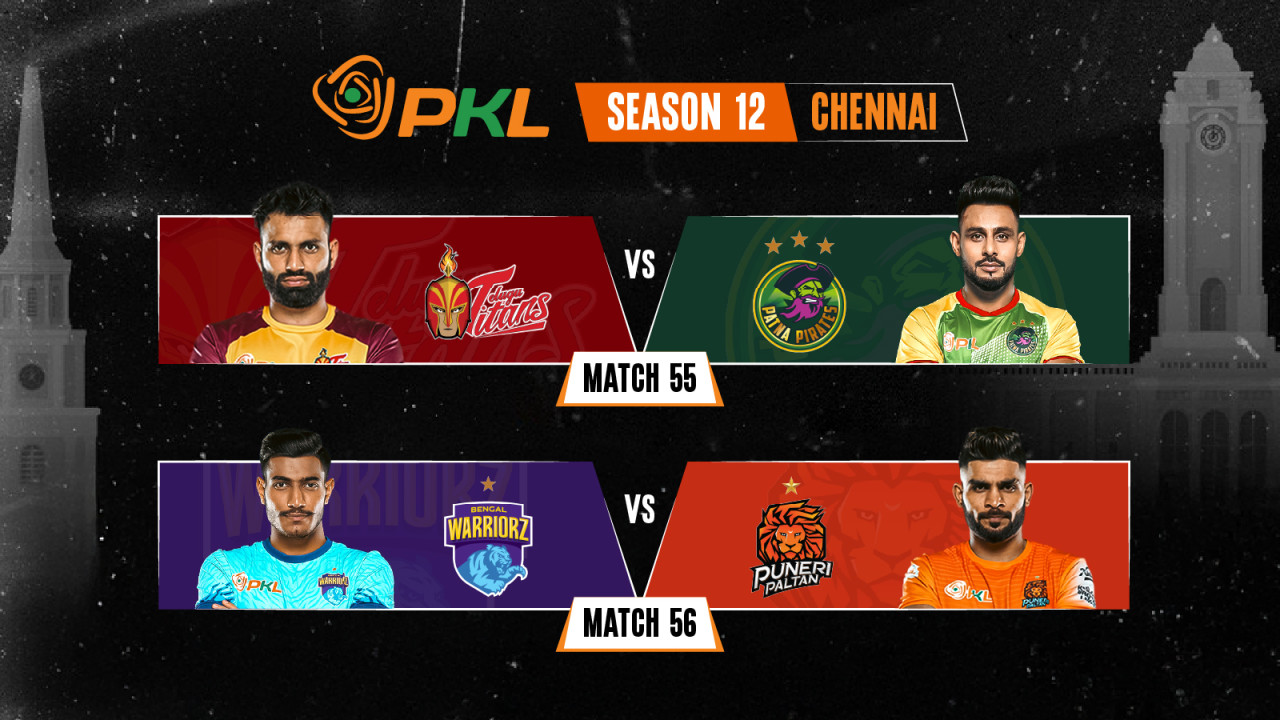 PKL 2025: Telugu Titans vs Patna Pirates and Bengal Warriorz vs Puneri Paltan