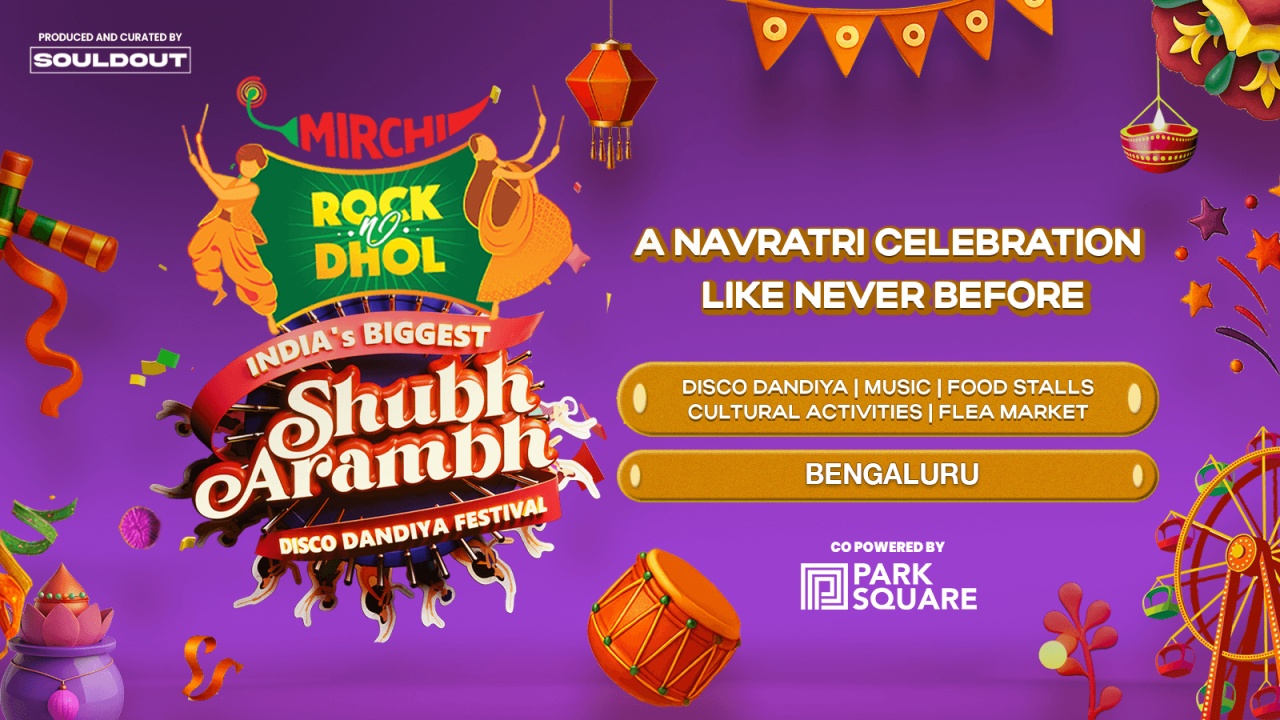 Rock N Dhol Shubharambh – Bengaluru's Biggest Disco Dandiya Festival | Navratri 2025