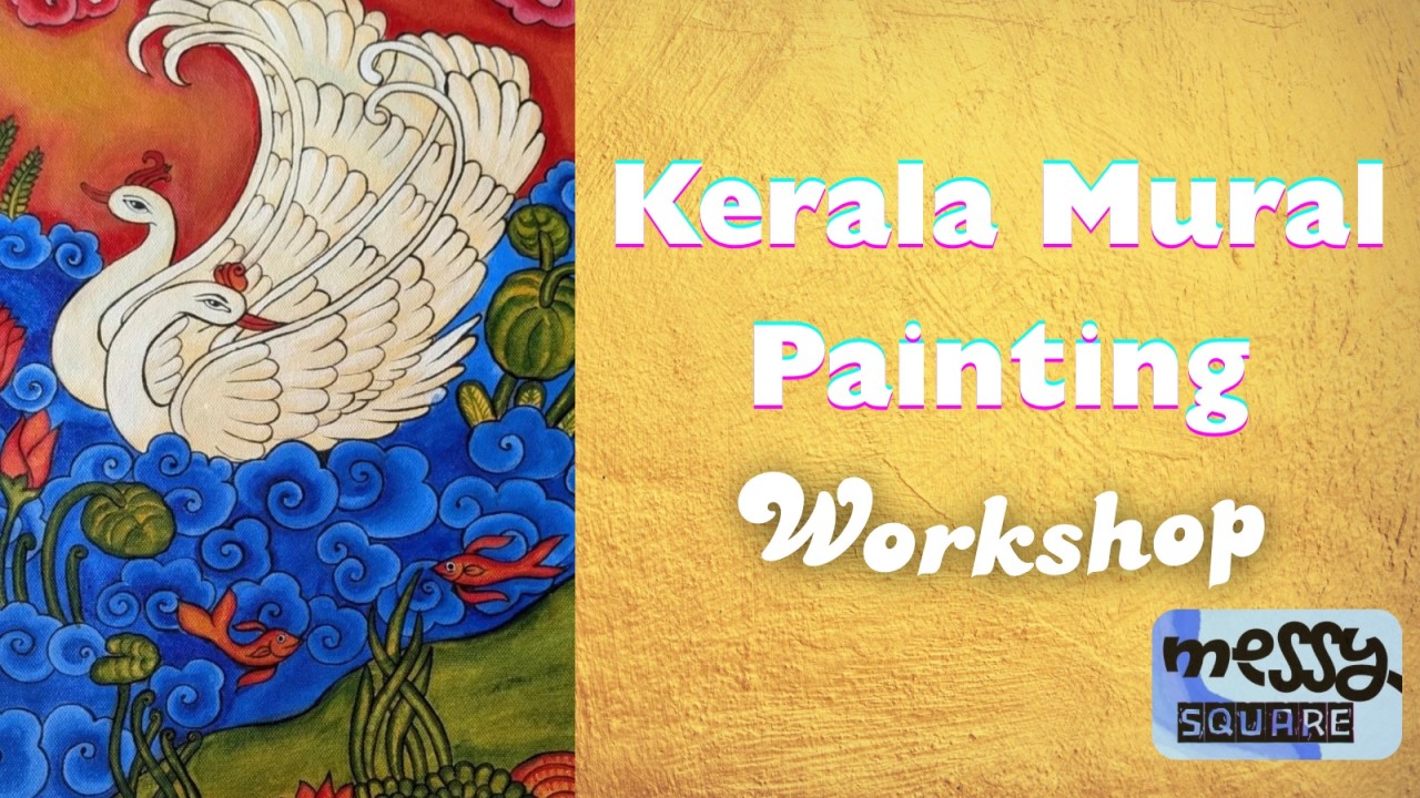 Kerala Mural Art - Messy Square