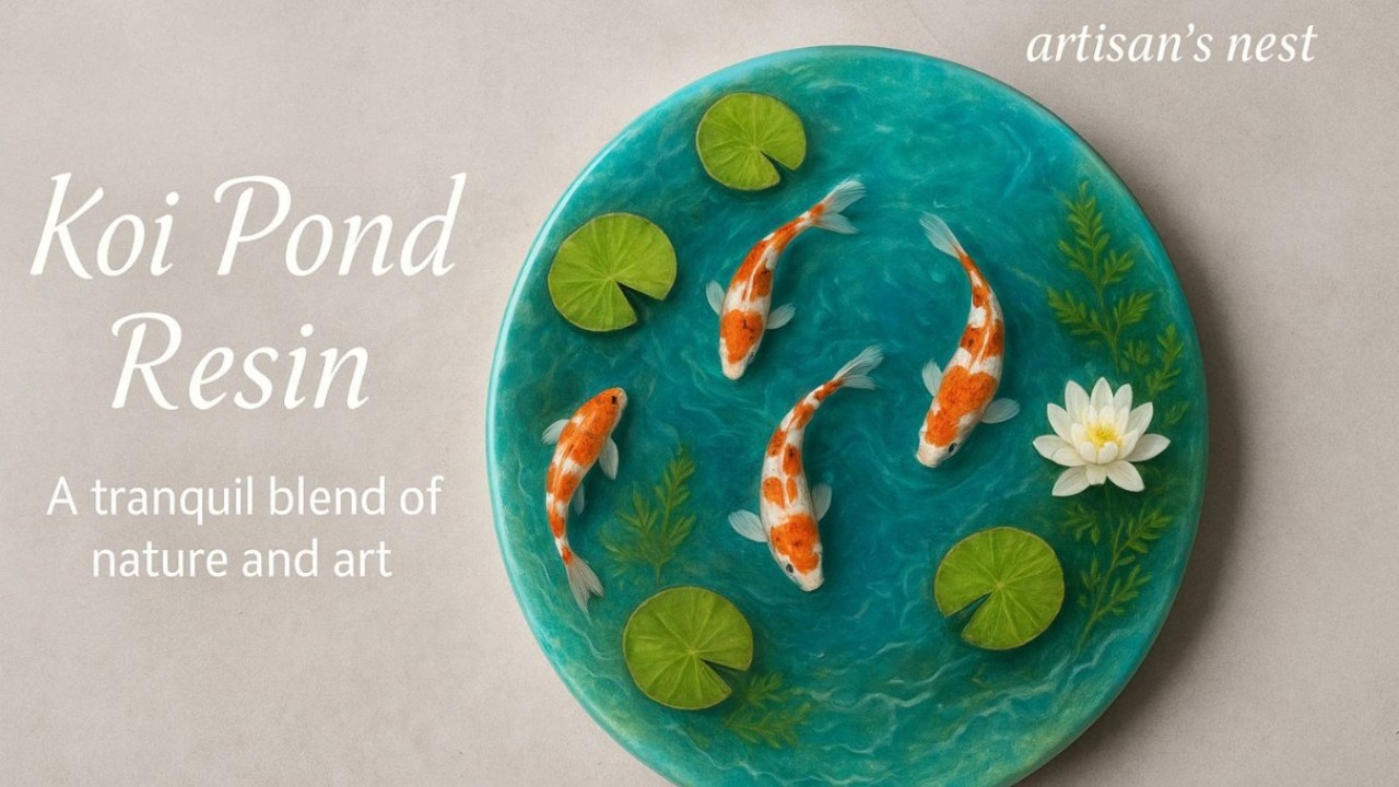 Koi Pond Resin Art