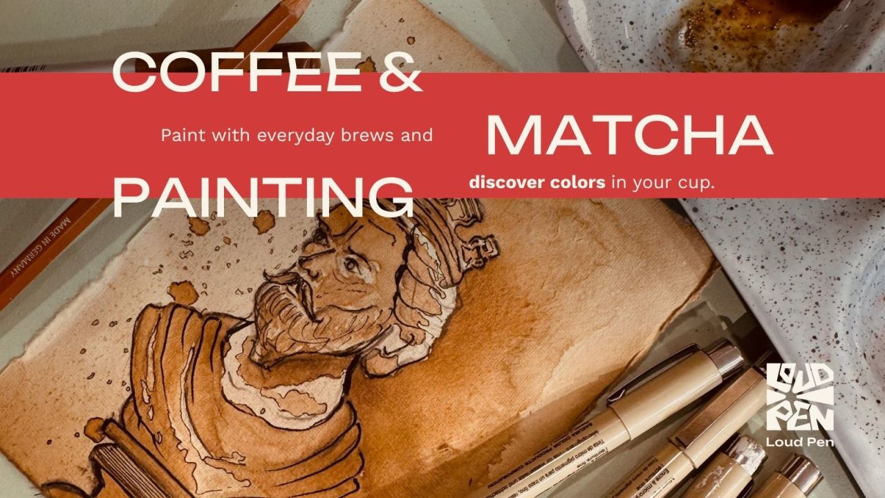 Coffee and Matcha Painting