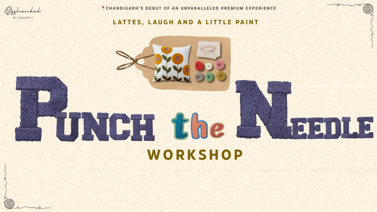 Lattes, Laugh and A Little Paint | Punch The Needle Workshop