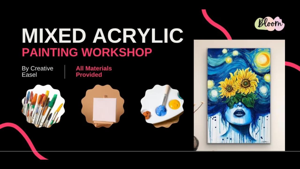 Mixed Acrylic Painting Workshop by Creative Easel