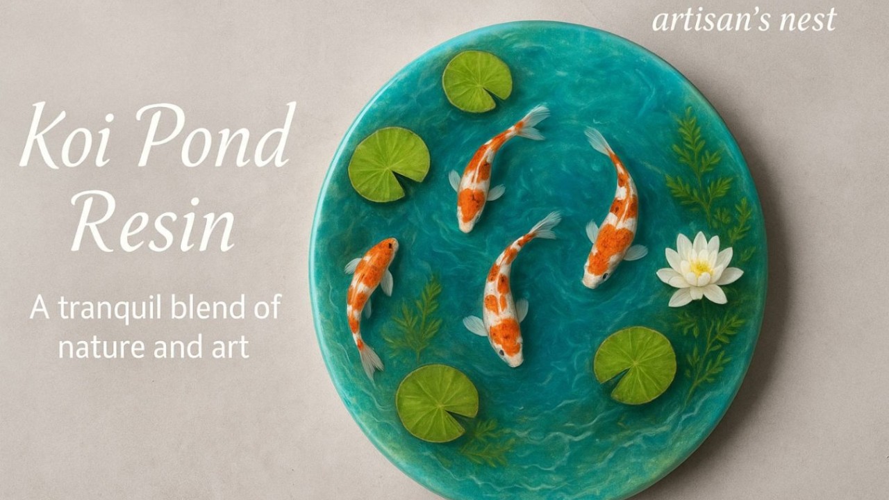 Koi Pond Resin Art