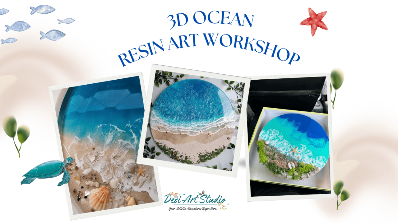 3D Ocean Resin Art - Desi Art Studio