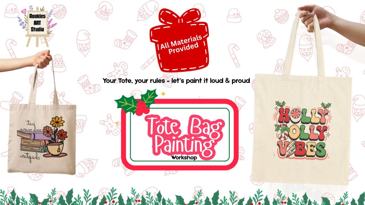 Tote Bag Painting Workshop | Rookie's Art Studio